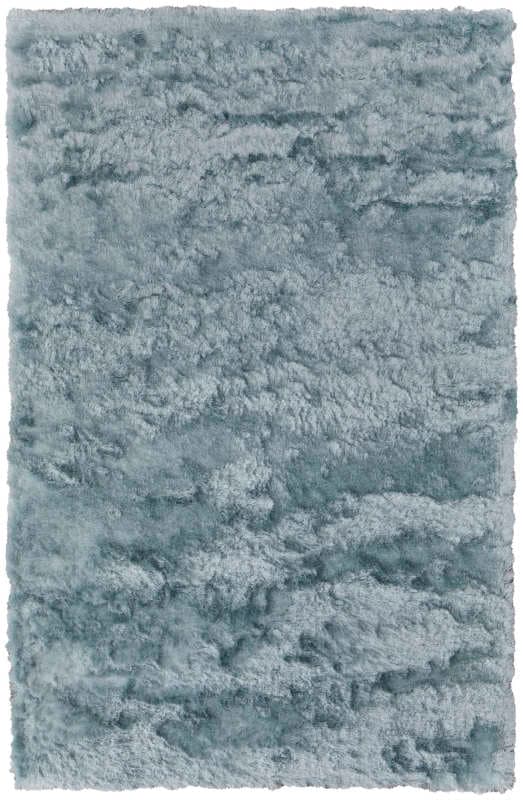 Indochine Modern Solid, Blue/Silver, 4'-9" x 7'-6" Area Rug