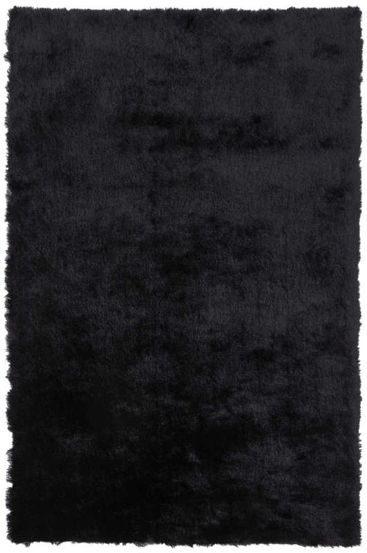 Indochine Modern Solid, Black, 4'-9" x 7'-6" Area Rug