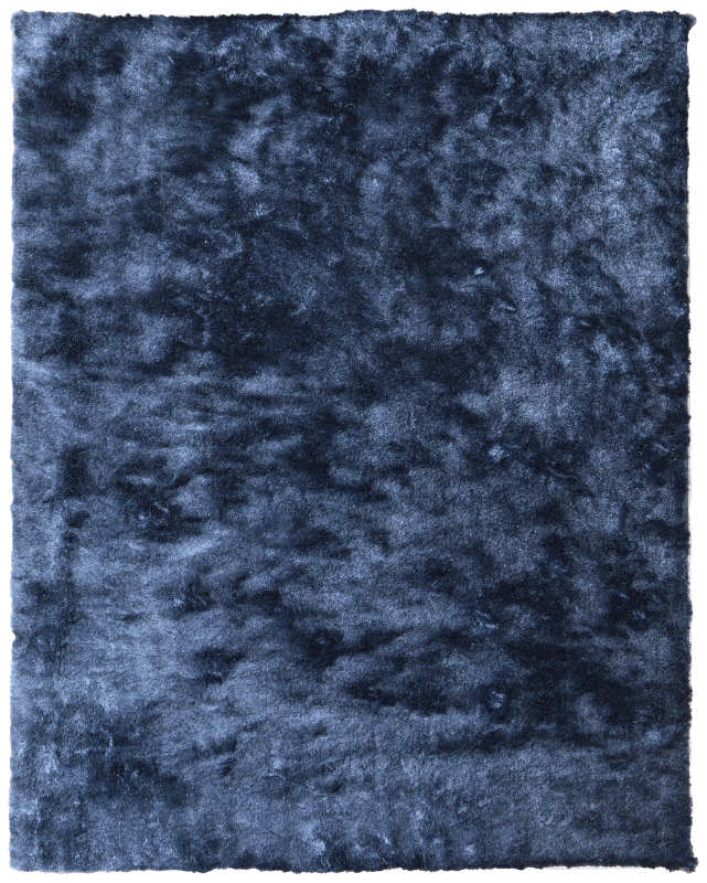 Indochine Modern Solid, Blue, 4'-9" x 7'-6" Area Rug