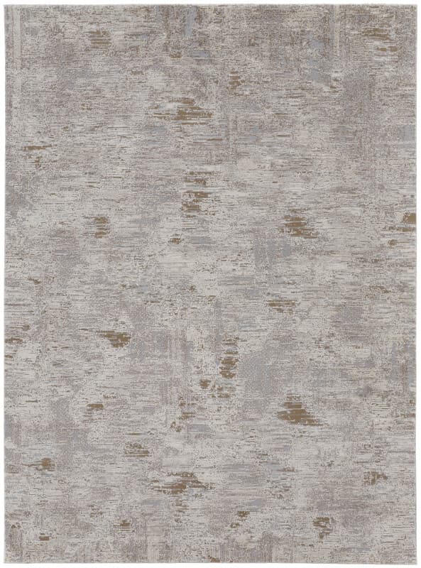 Vancouver Modern Abstract, Ivory/Grey/Tan, 5' x 8' Area Rug