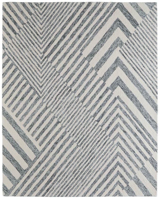 Wallace Modern Geometric, Grey/Ivory, 5' x 8' Area Rug