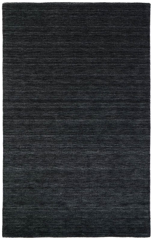 Luna Modern Solid, Black, 5' x 8' Area Rug