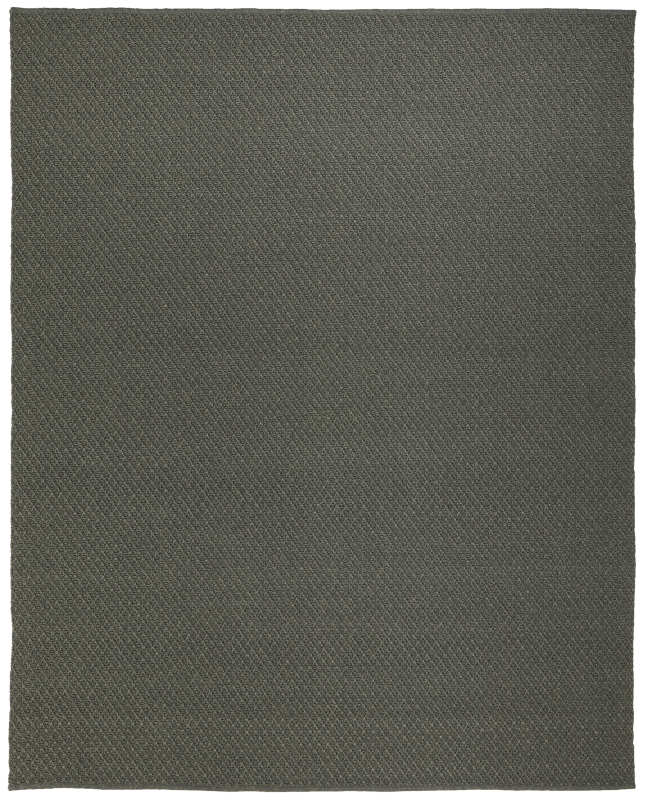 Tito Modern Solid, Green/Ivory, 8' x 10' Area Rug